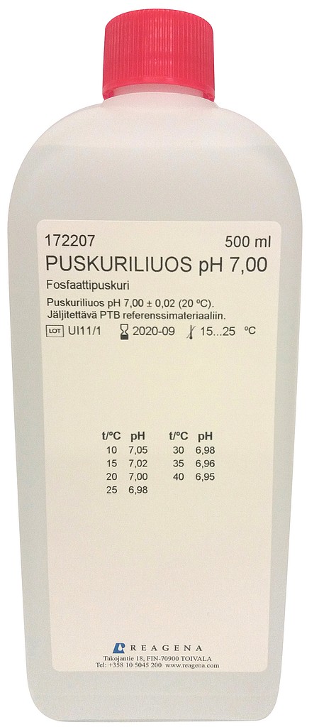 Puskuriliuos pH 7,00 500 ml