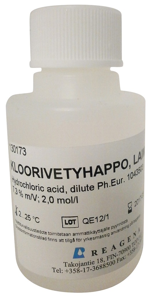 Kloorivetyhappo laimea R 2,0 mol/l 500 ml