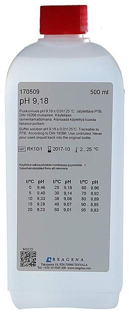 Kalibrointipuskuri pH 9,18 +/-0,01/25 °C 500 ml