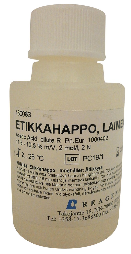 Etikkahappoliuos laimea R 500 ml