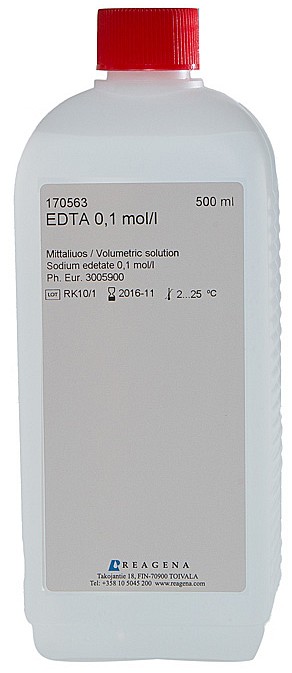 EDTA (Natriumedetaatti)- liuos 0,1 mol/l 500 ml