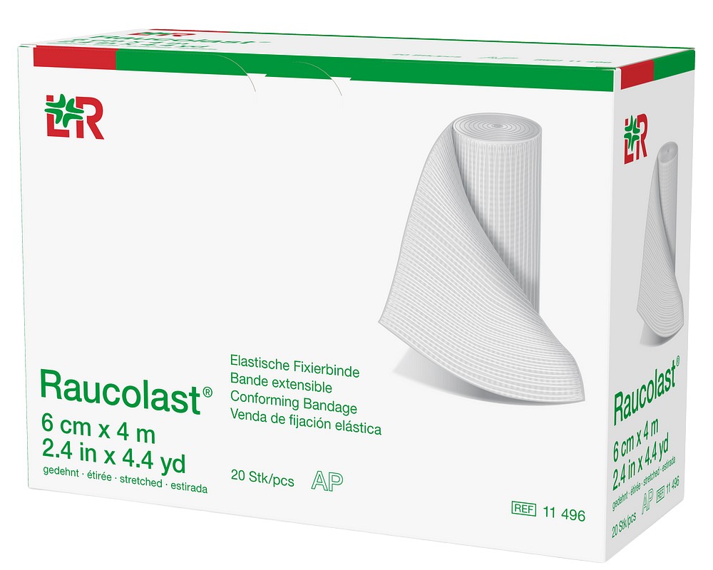 Raucolast elastinen harsoside kääreetön 6 cm x 4 m
