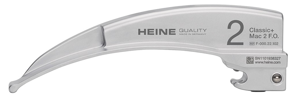 HEINE Classic+ Macintosh laryngoskoopin F.O. lastain Mac 2 115 x 13 mm