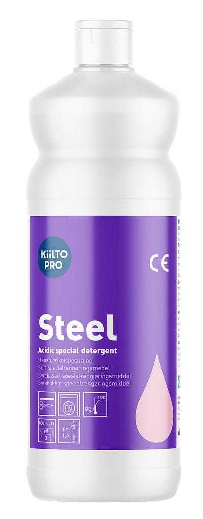 Kiilto Pro Steel hapan erikoispesuaine välinehuolto 1 l