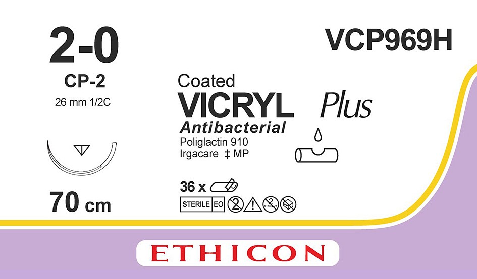 Vircyl Plus 2-0 CP.2 70 cm violetti VCP969H
