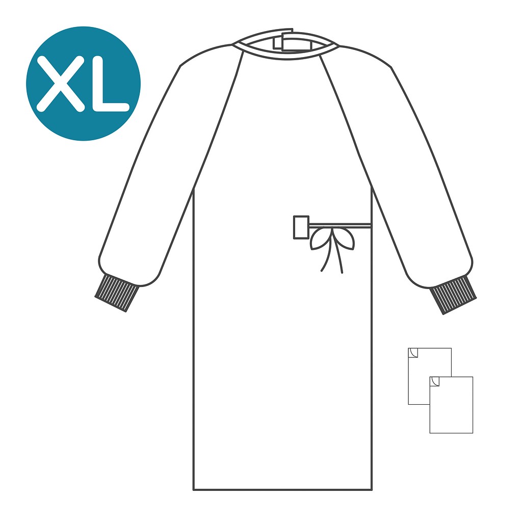 Leikkaustakki vahvistamaton XL 130cm 365 Healthcare