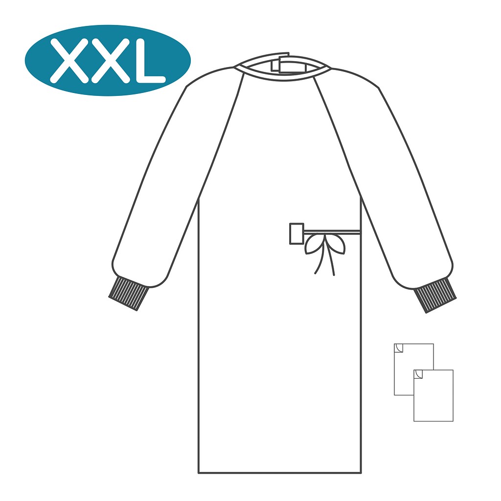 Leikkaustakki vahvistamaton XXL 124cm 365 Healthcare