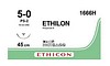 Sutur Ethilon 5-0 FS-2 19MM Steril 75CM svart 3/8 cirk omv skärn Sutur J&J 5-0, 45cm, PS-2