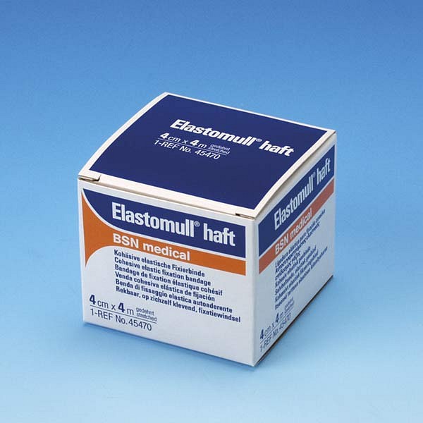 Fixeringsbinda Elastomull Haft vit 4cmx4m kohesiv elast 130%
