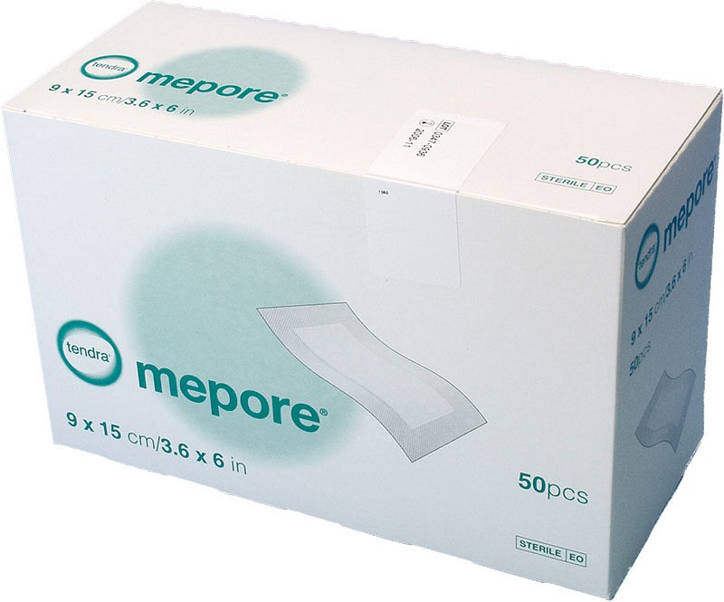 Absorberande självhäftande förband Mepore 9x15cm dyna 5x10cm steril
