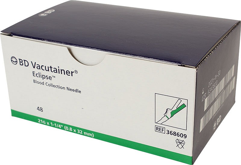 Säkerhetskanyl BD Eclipse 0,8 x 32 mm grön 21G