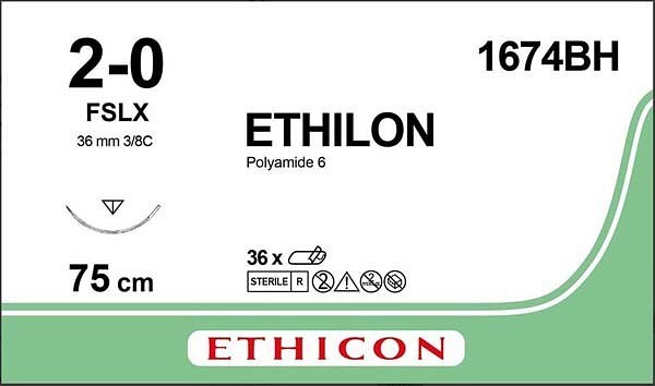 Ethilon 2-0 FSLX 75 cm musta 1674BH