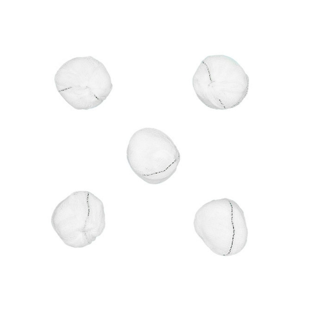 Op tork gasväv Barrier 18mm ø vit nr 0 steril röntgentråd 5-pack