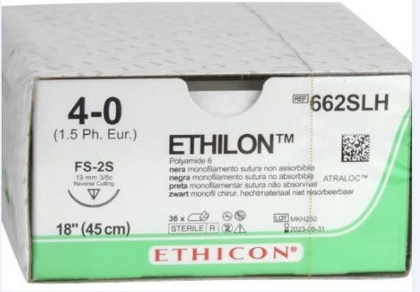 Ethilon 4-0 FS-2S 45 cm musta 662SLH