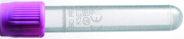 Vacutainer, glas, lilla, K3 EDTA, 5/4 ml