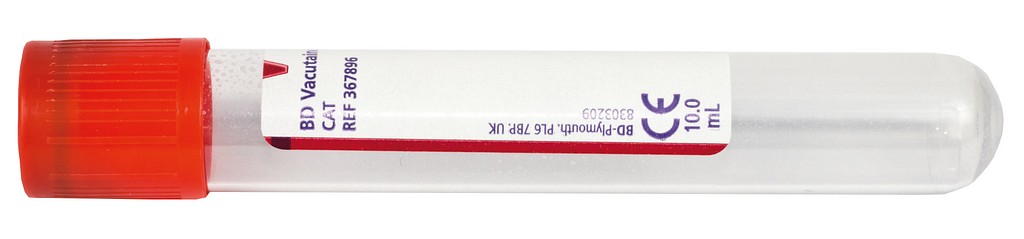 Vakuumrör Koag.Akt 10ml Röd Plast Drar 10ml