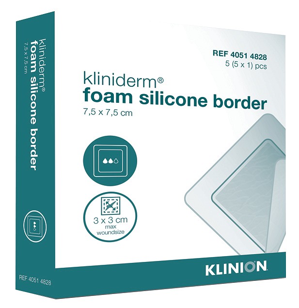 Skumförband silikon Kliniderm Foam Silicone Border 12,5x12,5cm