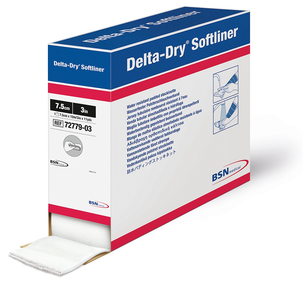 Polsterstrumpa Vadderad 10cmx10m Vattentålig Delta-Dry Softliner