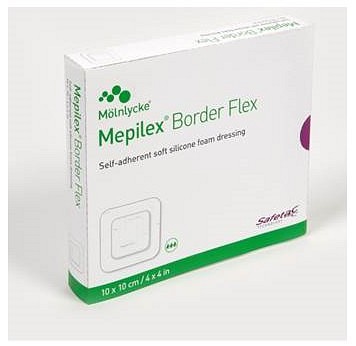 Skumförband silikon Mepilex Border Flex 10x10cm vidhäftande steril