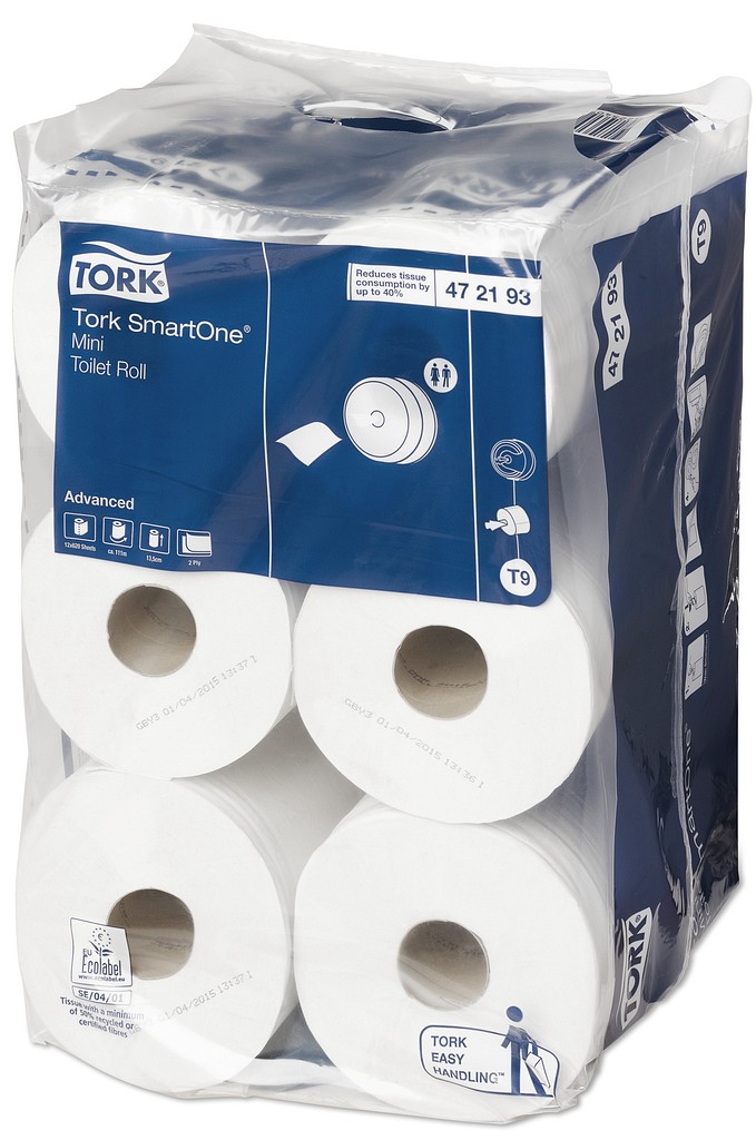Toalettpapper Tork Smartone Mini T9 2-lag advanced EU-Ecolabel