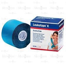 Leukotape k 5cmx5m blå kinesiotape