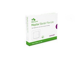 Skumförband silikon Mepilex Border Flex Lite 7,5x7,5cm vidhäftande
