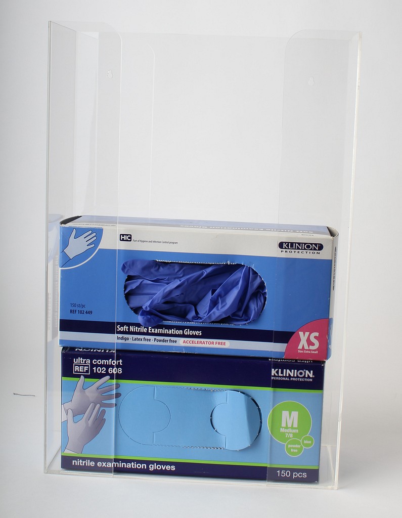 Handskhållare AST 3 ask plast transparent