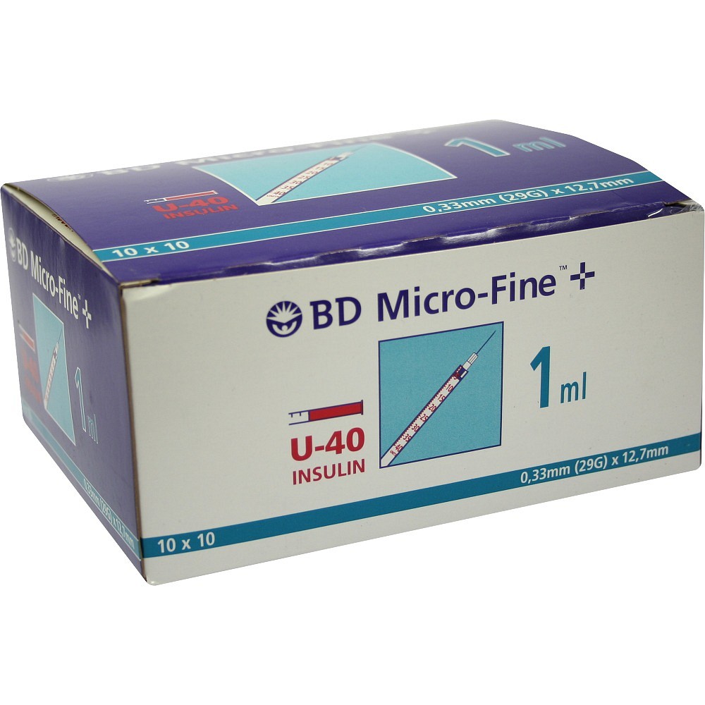 BD Micro-Fine+ insulinspruta U40, 1 ml, 29G X 12,7 mm
