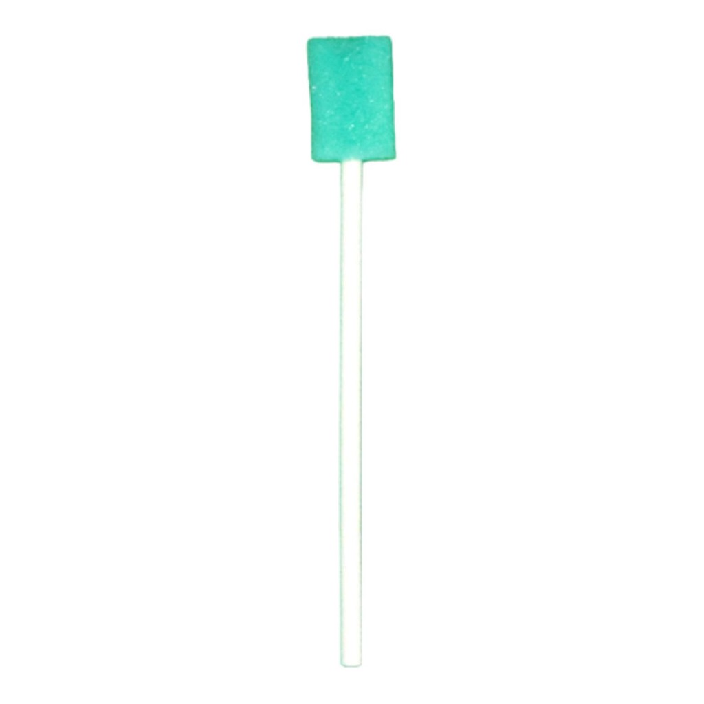Klinion munvårdspinne, papper, grön, individuellt förpackad, 12 cm