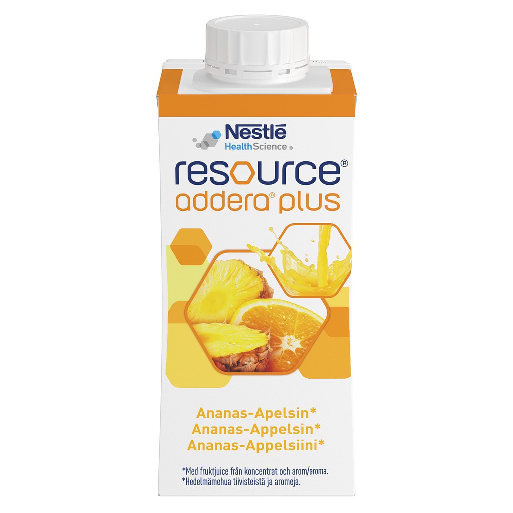 Resource Addera Plus Ananas/Apelsin 4x200ml Vnr 900721