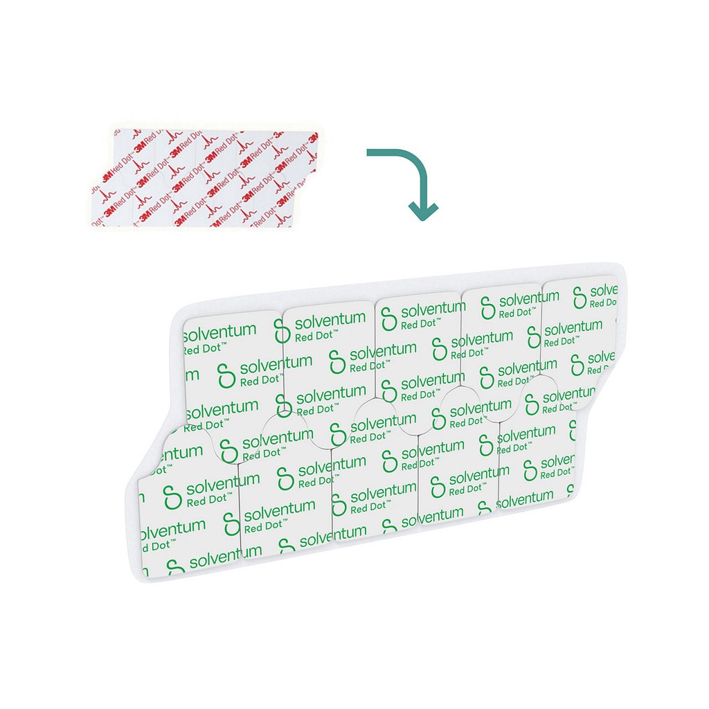 3M EKG elektrode, hvile EKG, Red Dot med ledende klæbestof, 32 mm x 22 mm