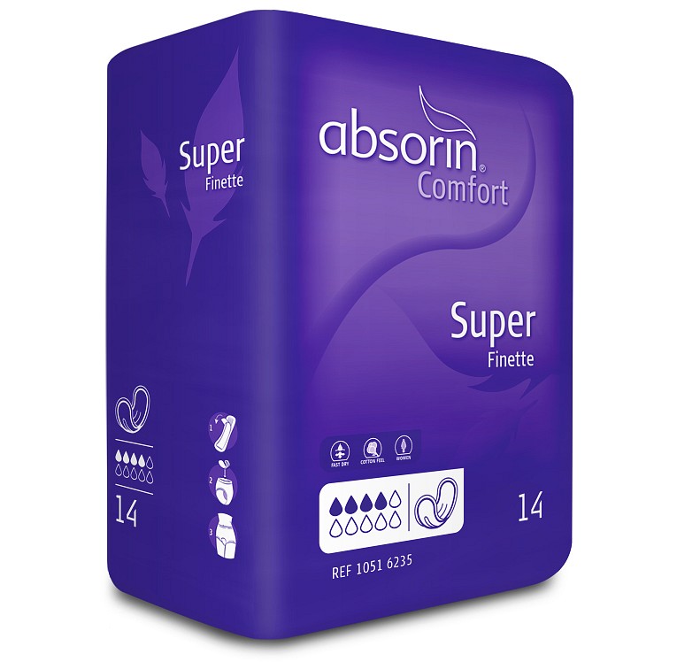 Absorin Finette dryp-/dagbind, Super, 740 ml