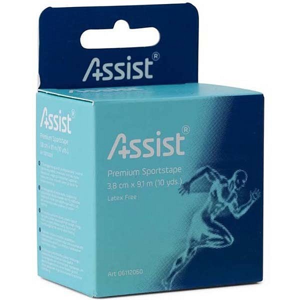 Assist Premium, Sportstape, uelastisk, bomuld, 3,8 cm x 9,1 m