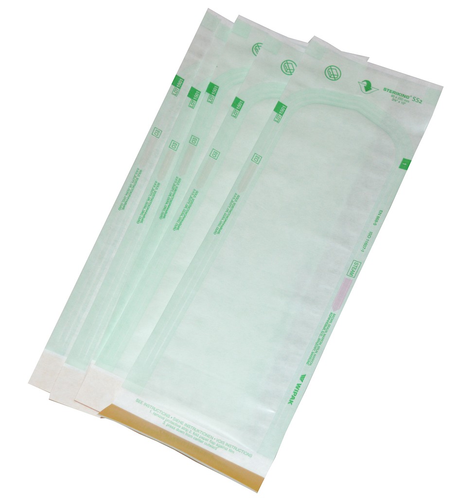 Steriking, selvklæbende autoklaveposer u. fold, 200 mm x 350 mm