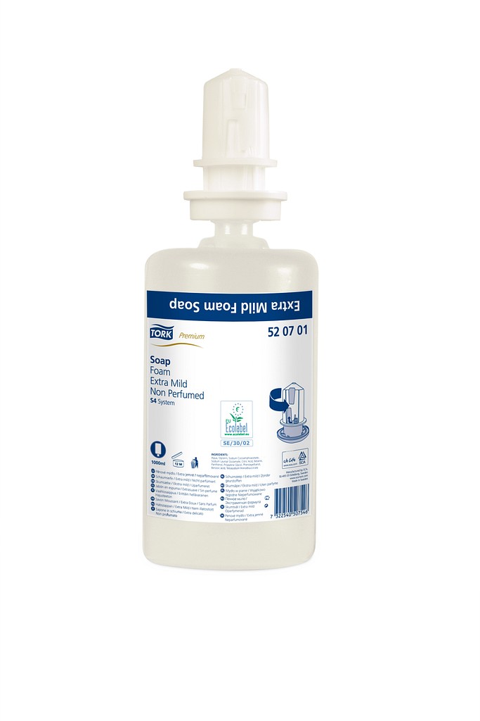 Tork Premium, skumsæbe, extra mild, u. parfume, S4, svanemærket, 1000 ml