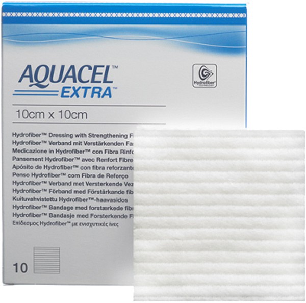 Bandasje hydrofiber Aquacel Extra 10x10cm