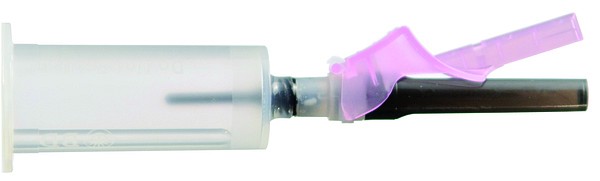 Vakumrør Vacut sikkerhetskanyle 22G m/holder sort