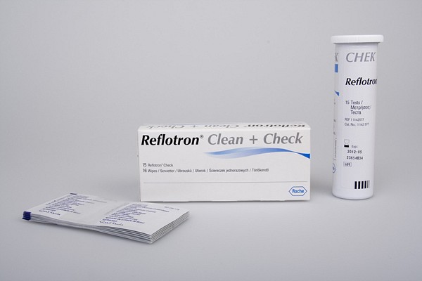 Reflotron teststrimmel m/vaskeservietter