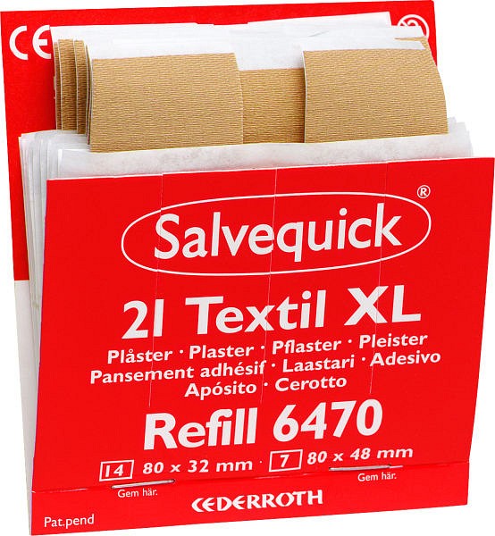 Plaster Salvequick tekstil stor refill 21stk 6470