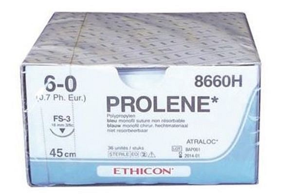 Sutur Prolene 8660H 6-0 FS-3 45cm