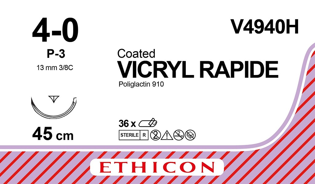Sutur Vicryl Rapid V4940H 4-0 P-3 45 cm ufarget