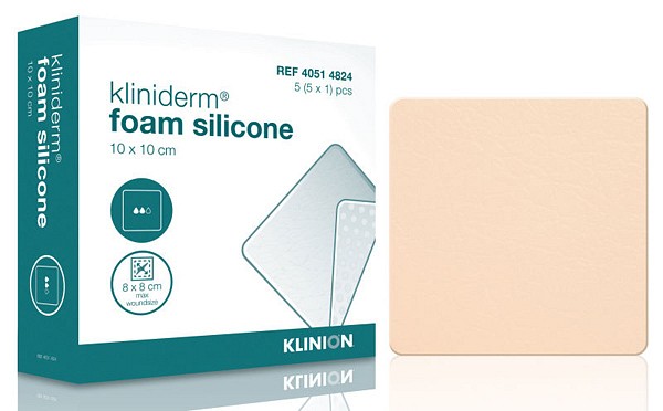 Bandasje skum Kliniderm Silicone 10x10cm