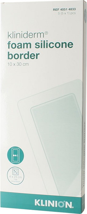 Bandasje skum Kliniderm Silicone Border 10x30cm