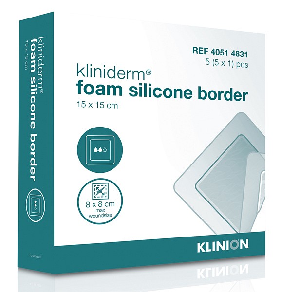 Bandasje skum Kliniderm Silicone border 15x15cm