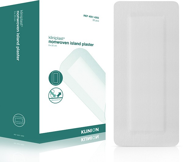 Bandasje Kliniplast nw m/pad vanntett 9x20cm