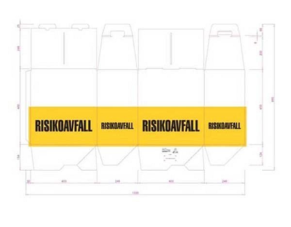 Risikoavfall kartong 44 liter