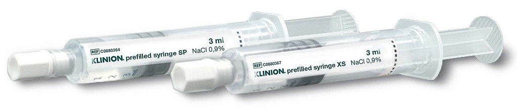 Klinion 3 ml ferdigfylt sprøyte NaCl, dobbeltsteril, XS