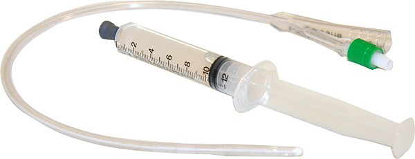 Kateter Aquaflate silikon 2-v 41cm 5/10ml Ch14 grønn