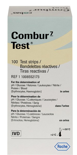 Combur 7 test visuell avlesning
