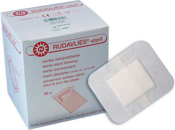 Bandasje selvklebende Rudavlies m/kompress 6x10cm